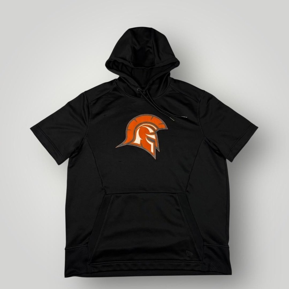 New Era Hoodie Mens‎ Large Black Short Sleeve Spartan Graphic Athletic Pullover